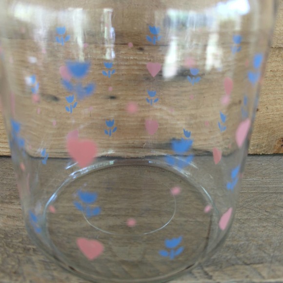 Vintage Libbey of Canada Country Hearts and Tulips glass juice carafe - Picture 2 of 7